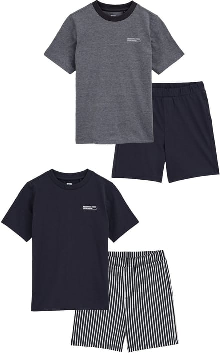 WE Fashion Jongens shortama, 2-pack