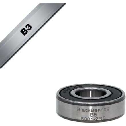 Lager Black Bearing B3 - 6001-2RS - 12 x 28 x 8 mm