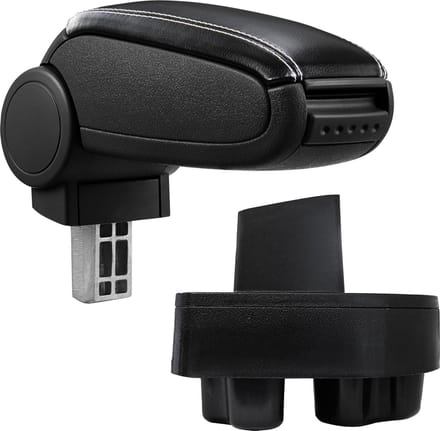 Armsteun-Opel Corsa-Combo C-kunstleer-zwart+wit stiksel