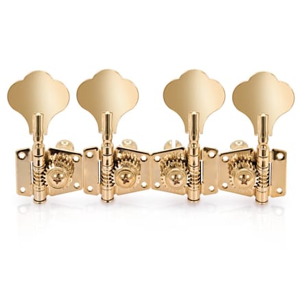 Guitarworks Basgitaar Stemmechaniek, 2 per zijde, Goud