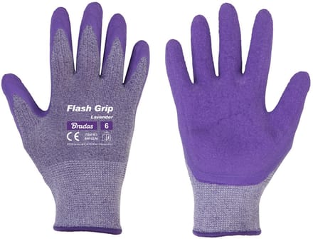 Bradas werkhandschoenen dames Flash Grip lavendel maat S