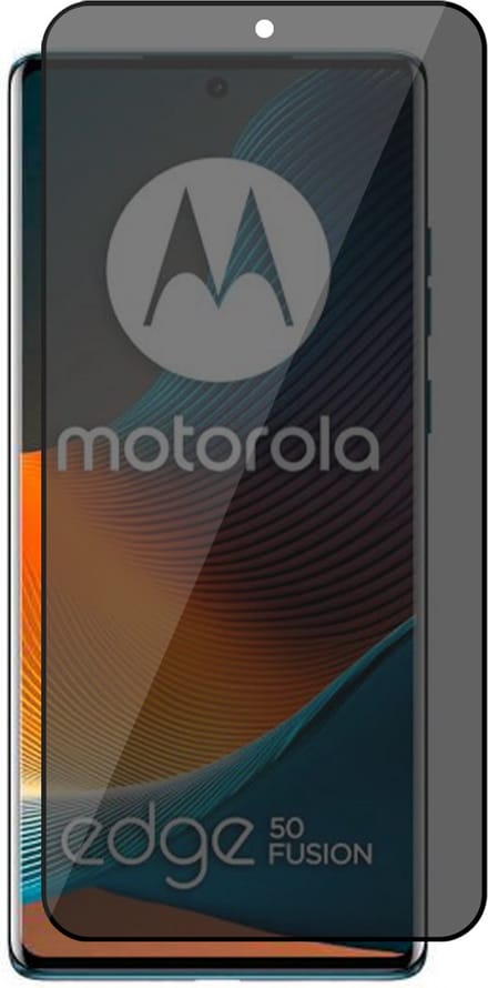 Privacy Screenprotector geschikt voor Motorola Edge 50 Fusion - Volledig Dekkend Glas Screen Protector