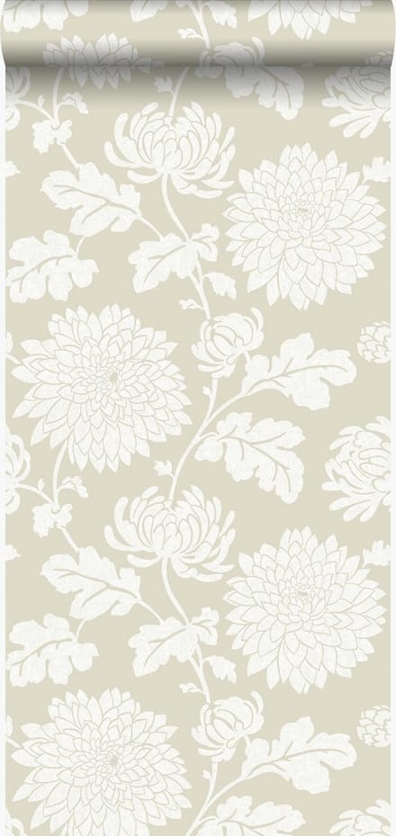 Origin Wallcoverings behang bloemen beige - 53 cm x 10.05 m - 326147