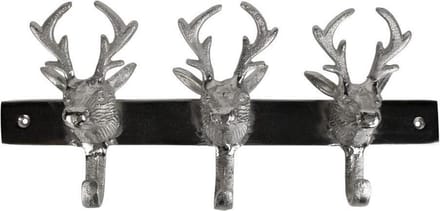 kapstok 3 hertenkoppen 36cm