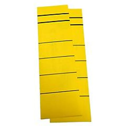 Rugetiket, rugbreedte 60 mm, zelfklevend, 10 stuks, geel