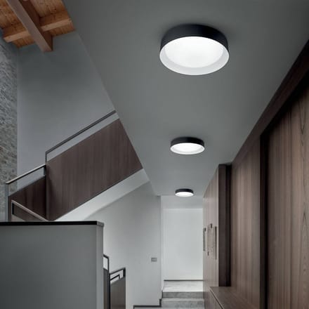 Linea Light LED plafondlamp Crew 2, Ø 33 cm, zwart/goud
