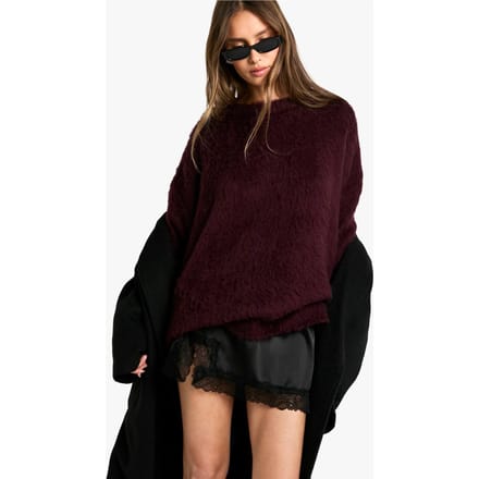 boohoo Dames Satijn mini-rok met kanten afwerking | Black | Maat: 8