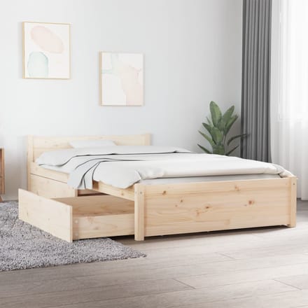 vidaXL - Bedframe - met - lades - 90x200 - cm