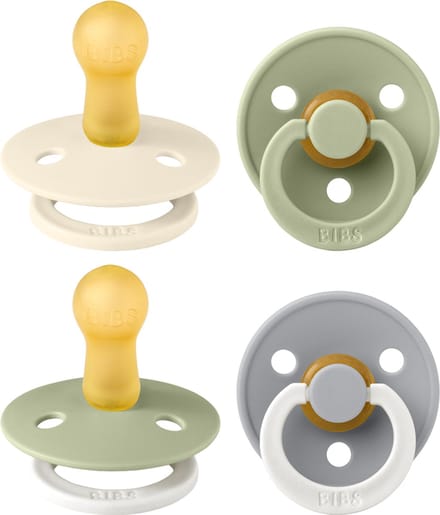 BIBS Colour Fopspeen - 6-18 mnd - 4-pack - Ivory/Sage/Sage Glow/Cloud Glow
