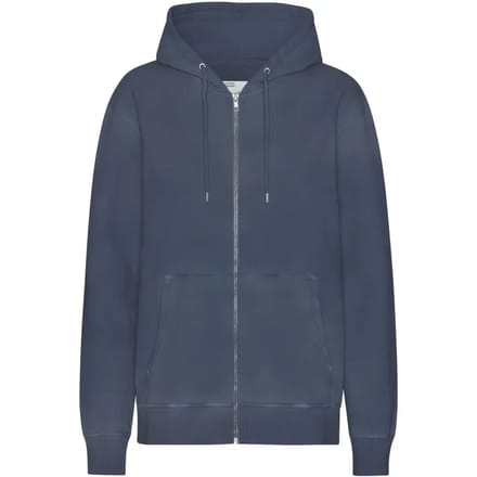 Hooded sweatshirt met rits Colorful Standard Classic Organic Neptune Blue