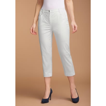 7/8-katoenen broek, classic model - gebroken wit - Gr. 27 van Goldner Fashion