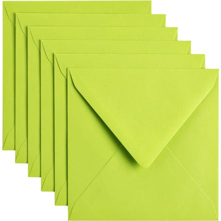 Envelop Papicolor 140x140mm appelgroen pak à 6 stuks