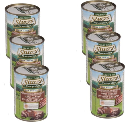 Stuzzy Blik Adult - Everzwijn - Hondenvoer - 6 x 400 g