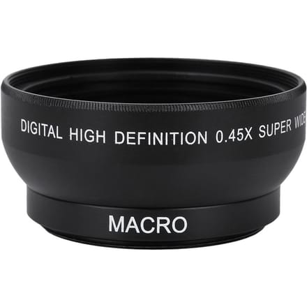 0.45X Vergroting High Definition Groothoeklens voor 49mm Mount Camera black
