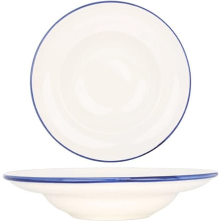 Bonna Pastabord - Linea Blue - Porselein - 27 cm (400cc) - set van 2