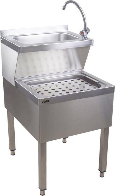 Handwasstation HANNA - Opstand - RVS - Sifon - Rooster - SARO 156-4000