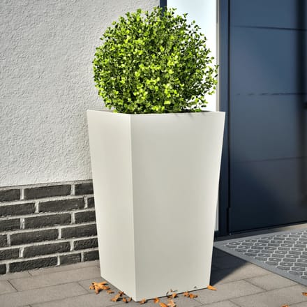 vidaXL - Plantenbakken - 2 - st - 45x45x75 - cm - staal - wit