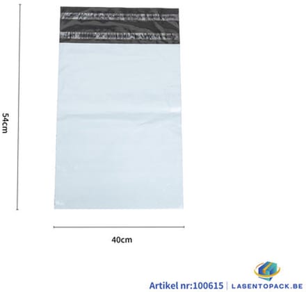 100x Verzendzakken Coex 40 cm x 54 cm met retourstrip