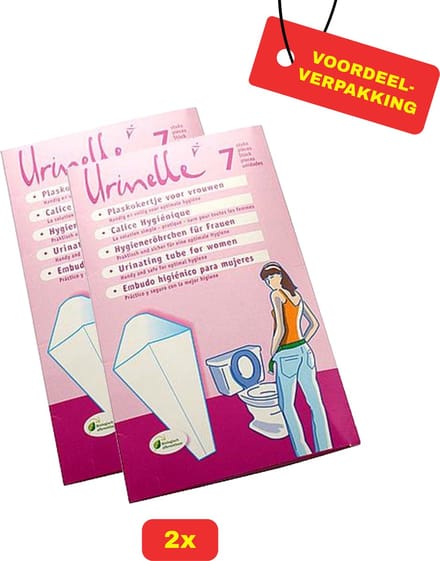 Urinelle Plaskokers voor Vrouwen - 2x 7 stuks voordeelverpakking