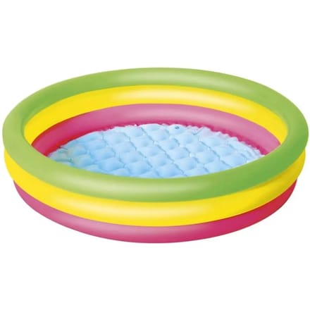 Opblaasbaar zwembad met opblaasbare bodem 3 baby ringen Bestway