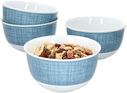 Set van 4 kommen diepblauw Brazilië 14cm - 409253