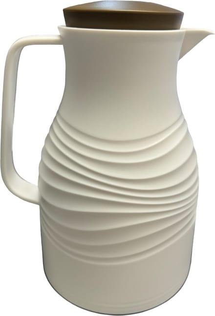 Kadirelli Thermoskan 1L - Wit/Bruin - Themosfles