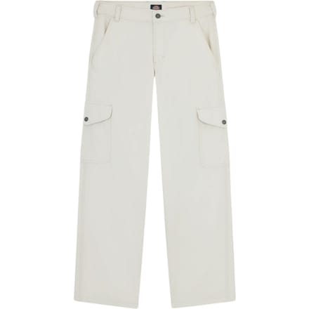 Vrouwenbroek Dickies cargo eenden canvas - wit