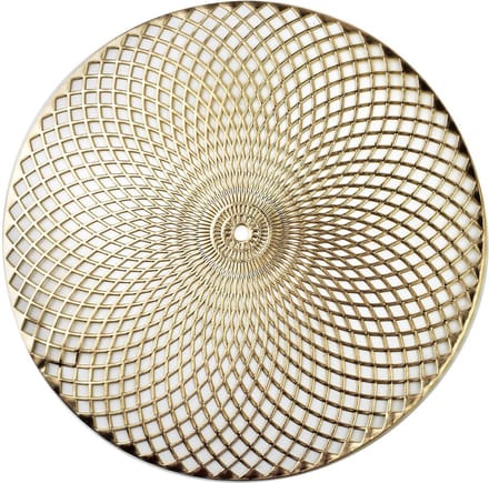 Allesken - Set van 4 placemats/tafelmat/onderlegger - rond 38cm - Goud