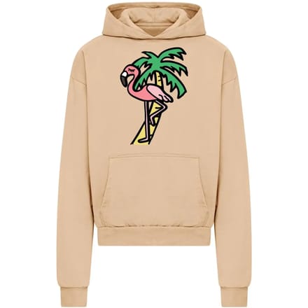 Mister Tee - Flamingo Hoodie/trui - S - Beige