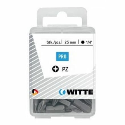 Set van tips WITTE Pozidriv PZ2 25 Stuks 25 Onderdelen