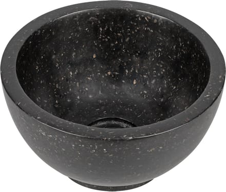 Differnz River waskom - 23x23x12cm - terrazzo zwart