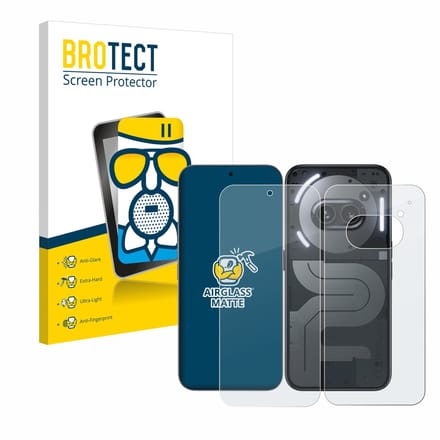 BROTECT - Screenprotector voor Nothing Phone (2a) Plus (Voor+Achter) - Folie Beschermfolie Beschermglas matte