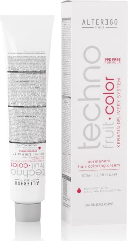 Alterego Techno Fruit Color Permanent Hair Coloring Cream 10/42 Deep Blonde Copper Iris 100ml