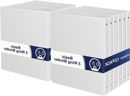 Ringband met 3 ringen - Map Organizer - Documenten Sorteren - Met Binnenvakken - 1/2 inch - Wit