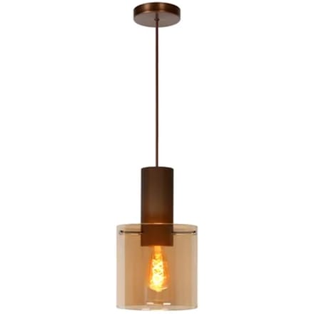 Lucide TOLEDO - Hanglamp - Ø 20 cm - 1xE27 - Amber
