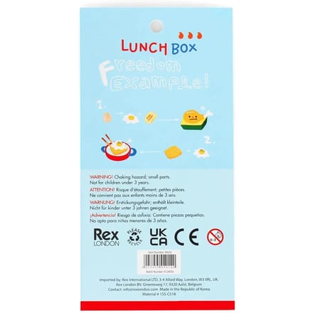3D opblaasbare stickers brooddoos Rex London