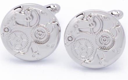 Manchetknopen - Horloge Binnenwerk Zilverkleurig