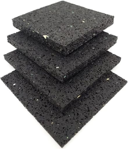 50x Terrasonderlegger Rubber 100x100x3 mm - Trillingsdempend en Antislip