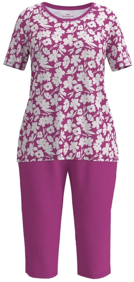 Gotzburg dames Capri Pyjama 250272 425 rot-mittel-allover-40