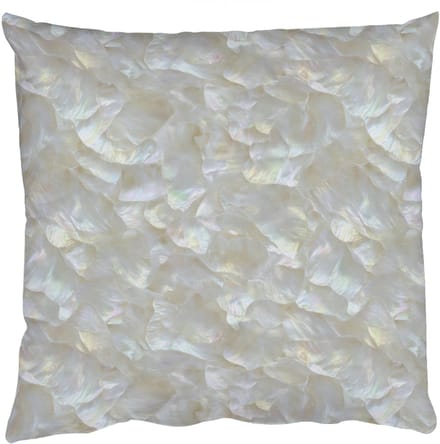 Sierkussens - Kussentjes Woonkamer - 50x50 cm - Parelmoerglans - Wit - Schelp
