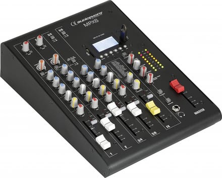 Audiophony MPX6 6-kanaals livemixer met effecten en USB/SD/BT speler