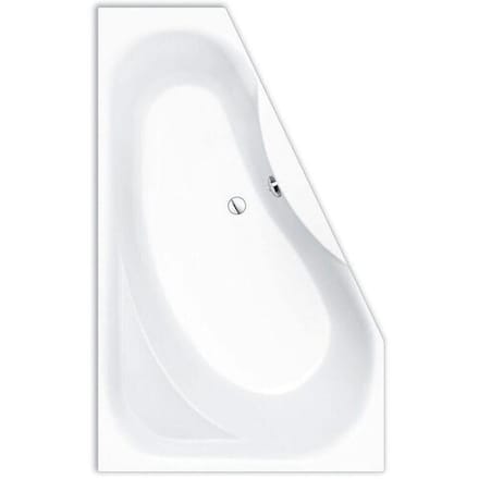 Repabad Tika space-saving bath 165 x 95 cm with handle round, version right 13696WE 12195