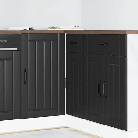 vidaXL - Onderkast - "Lucca" - Zwart - Bewerkt - Hout