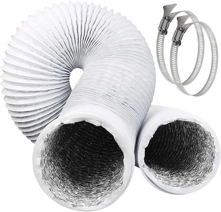 Flexibele Afvoerslang 100mm Diameter 6 Meter Wit - Inclusief Bevestigingsklemmen