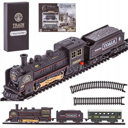 Elektrische Stoomlocomotief met 2 Wagons, Licht & Geluid