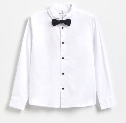 Starry Indigo - Elegant overhemd met vlinderdas - Boy's Shirt - White