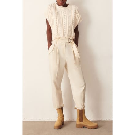 BA&SH Pantalon Madrid Ecru Taglia: L | Pantaloni Outlet | Donna | Marrone
