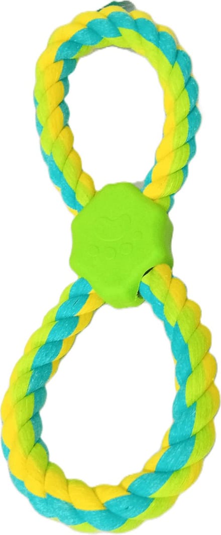 Dogs Collection - Trektouw met Rubber - Kauwgedeelte Groen