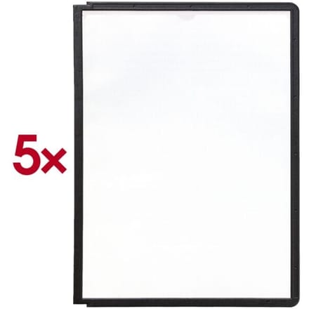 Zichtpanelen Sherpa - A4 formaat - zwart - 5 stuks
