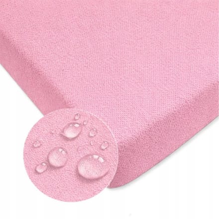 Dartomik - Waterdicht Frotte Hoeslaken - 120x60 cm - Roze - Met Elastiek